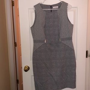 CALVIN KLEIN | Woven Lined Tailored Fit Work Business Sheath Dress | Size 16